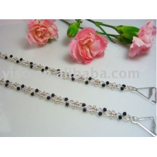 beads metal bra straps